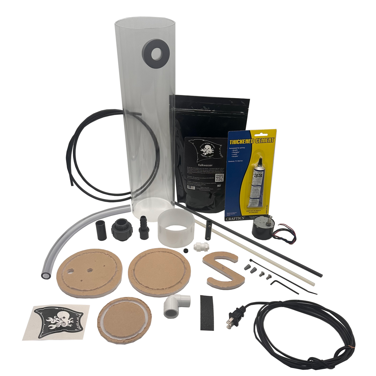Collection of various components and tools on a white background. Avast Marine Kalk (K1/K2) DIY Kit _Hero Image