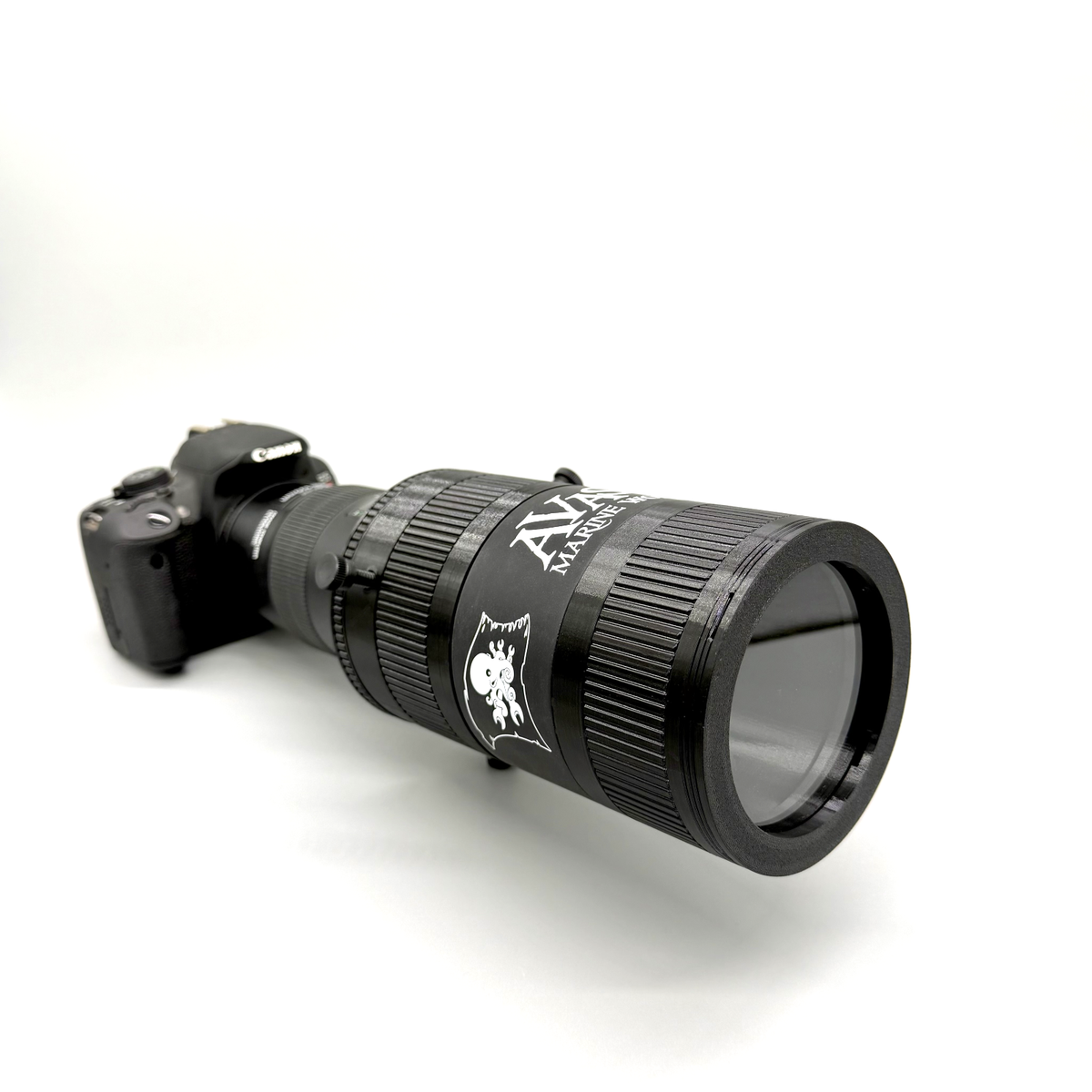 Porthole Mark II Prime Interface. Black camera lens with Avast brand logo on a white background