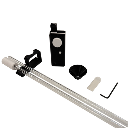 Collection of parts for the Avast Marine MATEY tool. Feeder, funnel, tubes, mounting kit. 