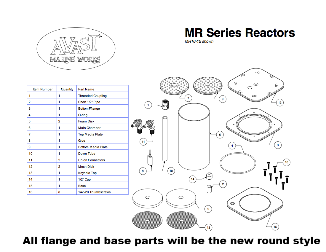 Fluidized Media Reactor Replacement Parts